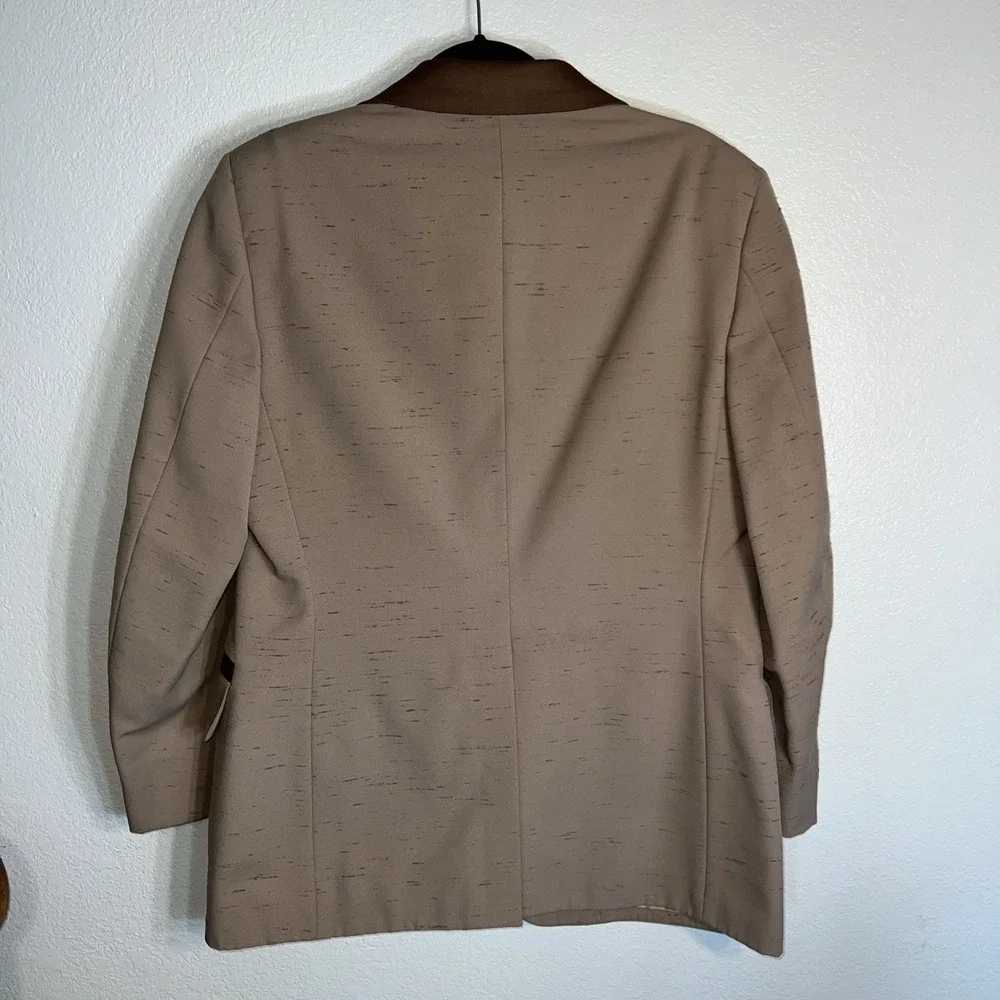 After Six Taupe Blazer with Dark Brown Trim